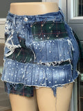 Custom Pleaded Mini Skirt With Safety Pins