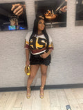 Custom Black Denim Skirt